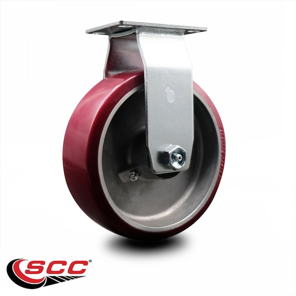 Service Caster 6 Inch Poly on Aluminum Wheel Rigid Caster with Roller Bearing SCC-20R620-PAR - main